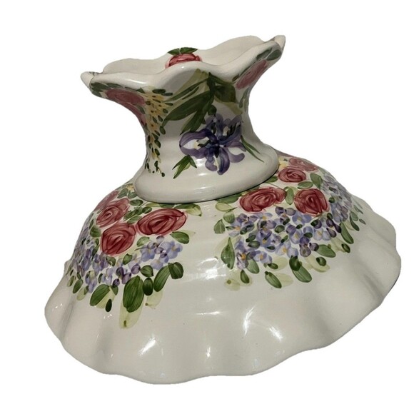 Dillards 2017 Don Swanson "Heavenly Garden" or English Garden pedestal compote - Picture 10 of 16